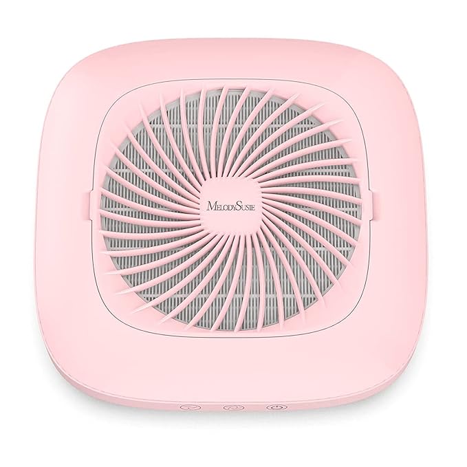 MelodySusie Professional Nail Dust Collector, SPro 4000RPM Nail Vacuum Fan with 2 Powerful Suction Modes & Reusable Filter, Essential Tool for NAI Tech & Salon Use,Pink