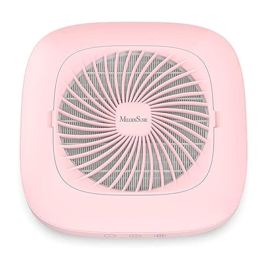 MelodySusie Professional Nail Dust Collector, SPro 4000RPM Nail Vacuum Fan with 2 Powerful Suction Modes & Reusable Filter, Essential Tool for NAI Tech & Salon Use,Pink
