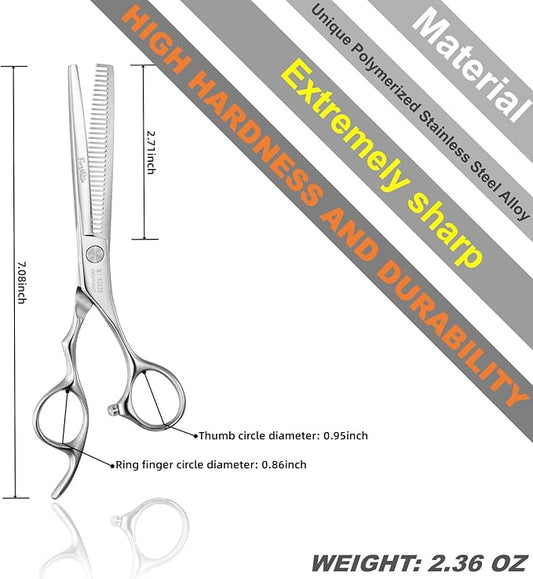 High-end Professional Hair Thinning Scissors Hair Cutting Teeth Shears Barber Hairdressing Texturizing Scissor Extremely Very Sharp 6.25 Inch Stainless Steel Alloy For Men,Women,Salon & Home