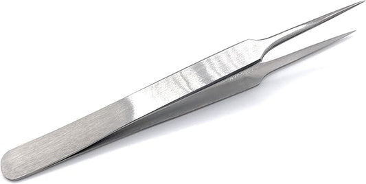 High Precision Forceps, Fine Point Tip Tweezers, 4 1/2 Inches, For Lab, Electronics, Jewelry, Hobbies