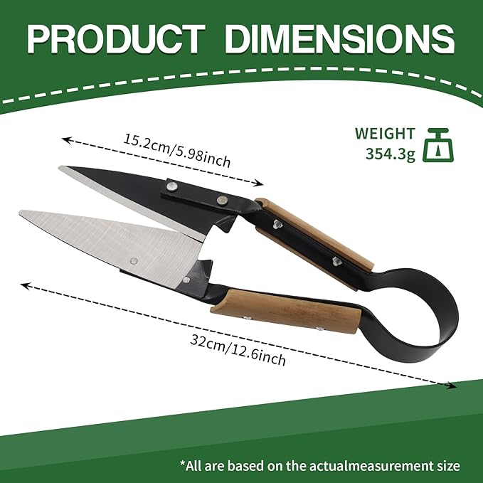 Sheep Clippers Hand Shears For Sheep Shearing, 6.1-inch Carbon Steel Blade,Classic Style, Carbon Steel Scissors For Alpaca, Pet Horse Dog Sheep Shears (Wooden handle)
