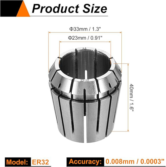 HARFINGTON Spring Collet Chuck ER32 23mm 65Mn Spring Steel Precision Router Collets for CNC Engraving Milling Lathe Tool