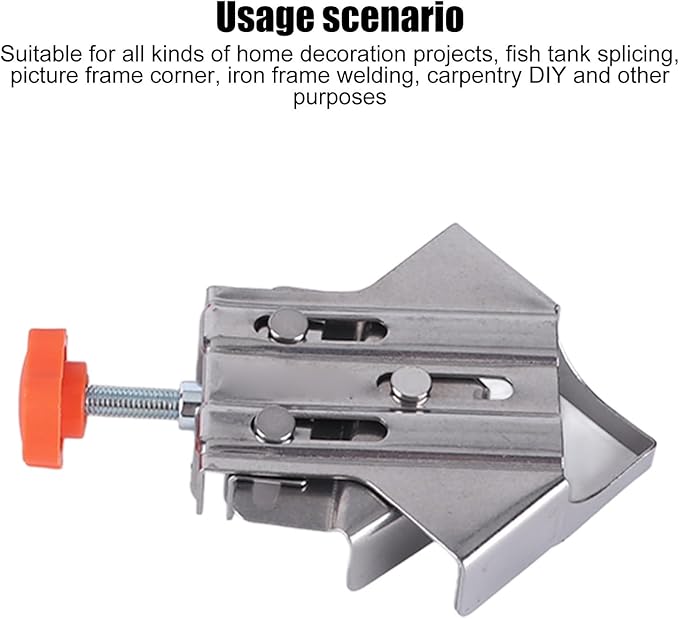 Fayelume 4PCS 90 Degree Corner Clamp, Stainless Steel Right Angle Clamp, Opened and Closed Pipe Corner Clamps, Adjustable for Woodworking