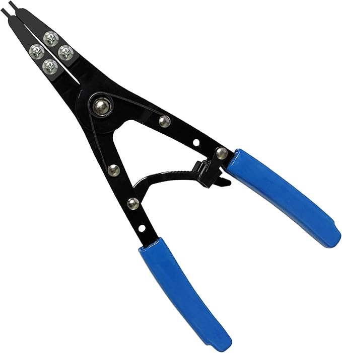 38700 Snap Ring Pliers Internal External 10" Large Heavy Duty Ratchet Locking Design Anti-slip Circlip Pliers Blue Automotive Removal Tool Kit Compatible with Ford Super Duty Pickups 2007 and Newer
