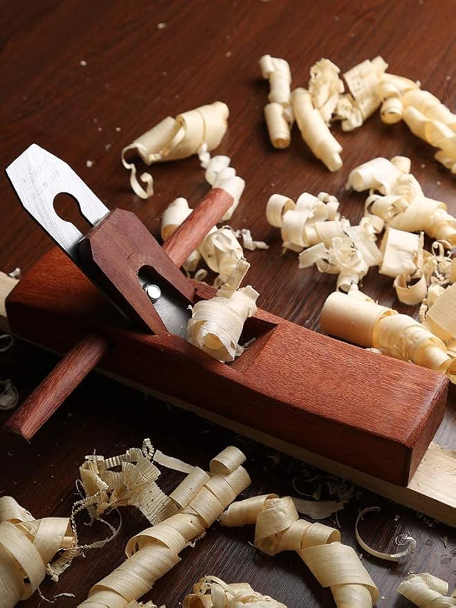 Hand Planer, Wooden Plane with Sandpaper for Woodworking,Jack Block Plane for wood surface,Hand planes for Wooden Carpenter, woodcraft, Smoothing,Trimming,polishing supplies (Style A)
