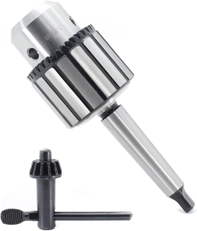 Drill Chuck JESTUOUS JT33 Key Type 5/8 Inch(1-16mm) with MT2 Morse Taper Arbor Heavy Duty Chucks