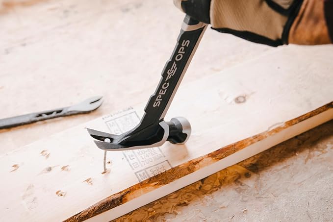 Spec Ops Tools Nailing Hammer, 16 oz, Rip Claw, Smooth Face, Shock-Absorbing Grip, 3% Donated to Veterans