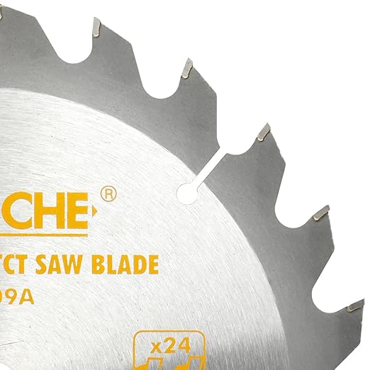 Hoteche 7-1/4-Inch Circular Saw Blade for Wood 24-Tooth Tungsten Carbide-Tipped Blade High-Performance Professioal Saw Blade for Circular Saws and Miter Saws, Rhombus Hole Size 5/8-inch