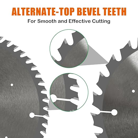 2PCS 5-1/2” Circular Saw Blade for Wood, 24T&48T TCT Cutting Blade, Fine Finish Crosscut Angled Bevels Framing Ripping for Plywood, Melamine, Oak, Pine, Laminate, Chipboard, 5/8"