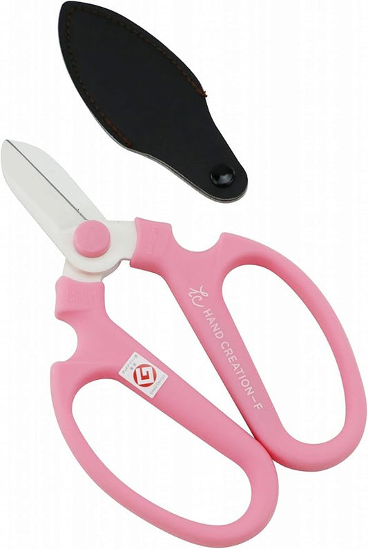 Japanese Florist Scissors ??Professional Ultra Sharp Flower Shears Made in JAPAN for Floral Design & Gardening SAKAGEN HAND CREATION F-170 (Pink)