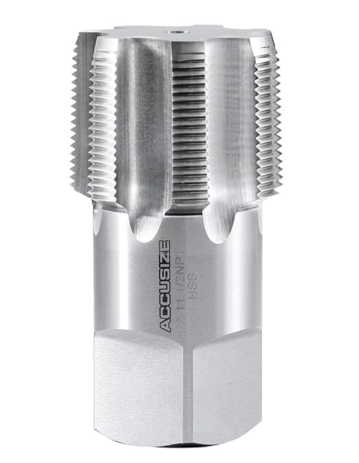 Accusize Industrial Tools 2'' to 11-1/2, 7 Flutes H.S.S. Taper Pipe Tap-Npt, 4-1/2'' Oal, 1-3/4'' Thread Length, American Standard, Npt-2