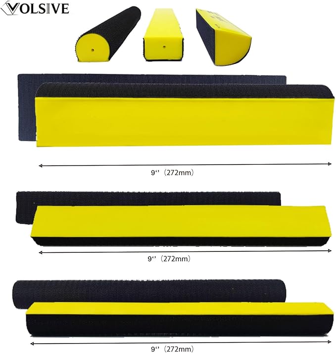 Hand Sanding Block Set of 7, Rectangle Sanding Blocks Auto Body with 20Pcs Hook and Loop Sandpaper,Flexible for Automotive Paint and Woodworking Sand Furniture Home Arts and DIY Crafts