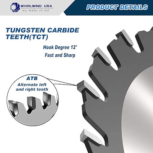 MGSB 10 Inch 60 Teeth Circular Saw Blade for Wood,Carbide Cordless Miter/Table Saw Blade,5/8" Arbor