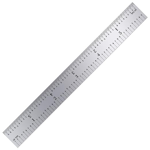 PEC Tools 6" Machinist Metal Ruler (5 Pack), 1/25" Thick X 3/4" Wide,Satin Chrome, High Carbon Steel Ruler Scale with Markings 1/32", 1/64", 1/10", 1/50", Made in USA