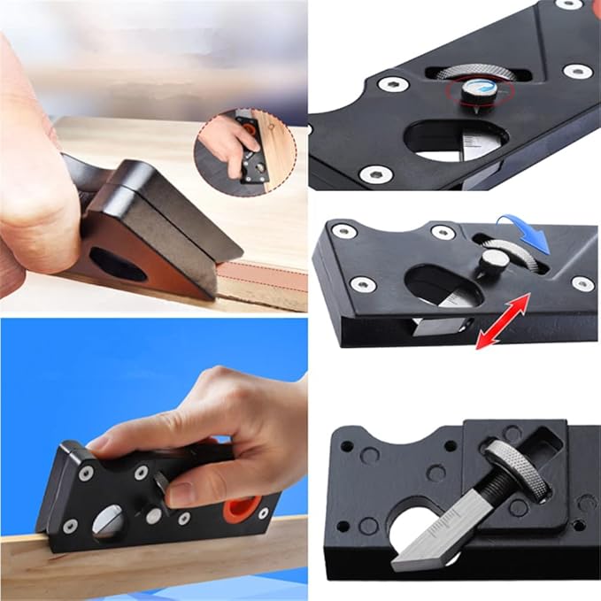szhdxsy Wood Planar Carpenter's Edge Trimming Tool, Suitable for Manual Chamfering and Planing of Wood, Quick Edge Trimming and Chamfering, Black