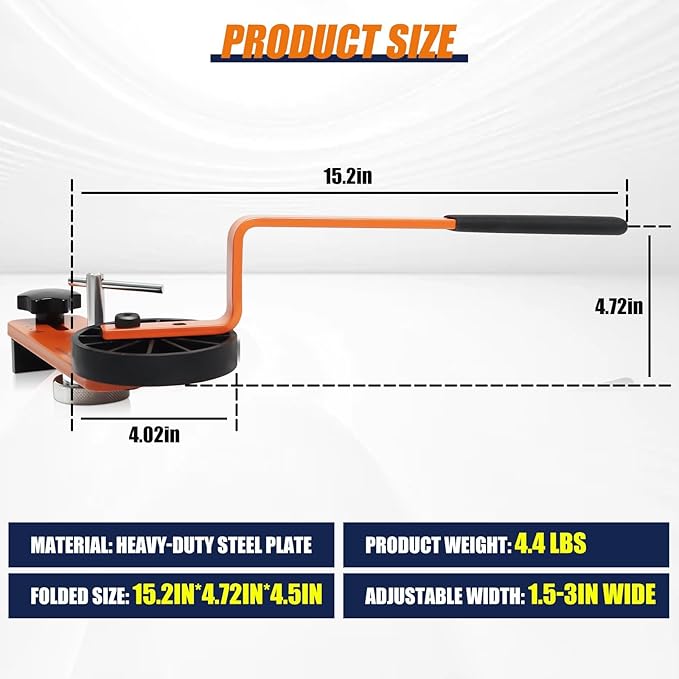 Deck Board Bending Straightening Tool, Adjustable Leverage Bender Fits for Composite & Hardwood Decking, Easier Deck Straight Installation竊똄quipped with an Allen wrench