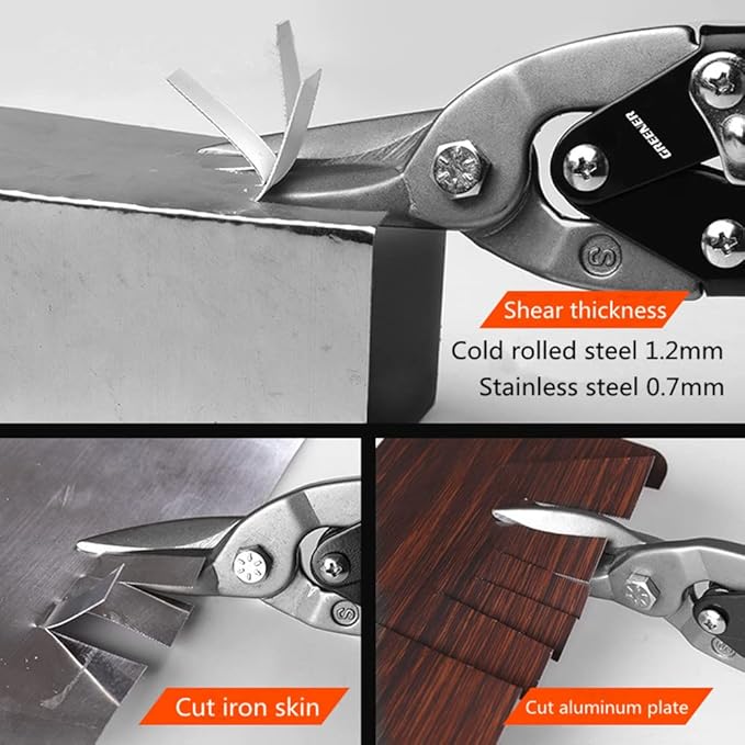 szhdxsy 10 Inch Aviation Tin Snips, industrial Snips, universal Snips,Metal Cutter Shears for Cutting Sheet Metal