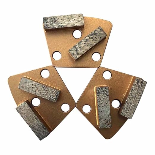 Trapezoidal Diamond Grinding Discs for Iron Horse, Warrior, XtremePolishing & ASL Grinders, 120/150 Grit, Soft Bond, Set of 3PCS