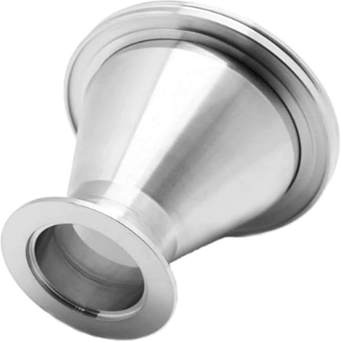 Adapter Conical Profile KF-25 to ISO-160 Large Flange, Reducing Nipple Fittings, ISO-KF NW-25 to ISO-LF Size NW-160, Stainless Steel (KF-25, ISO160)