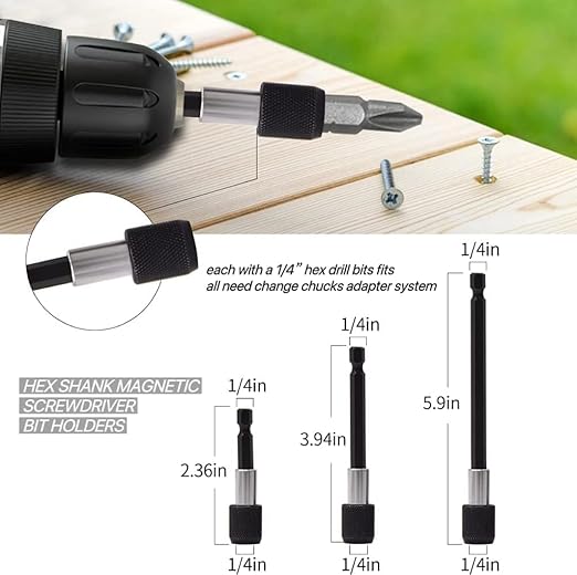 18pcs Flexible Drill Bit Extension Set, Hex Shank 105째 Right Angle Drill Attachment, Bendable, 1/4 3/8 1/2" Universal Socket Adapter Set, 3pcs Drill Bit Holder Extension, Screwdriver Bit Kit