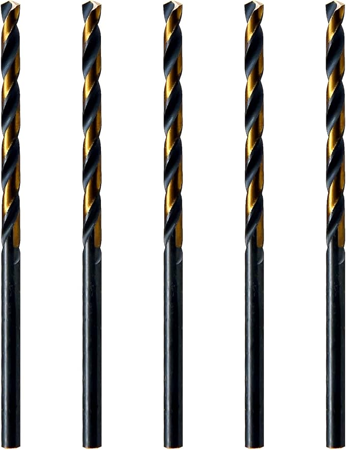 MAXTOOL No.49 5pcs Identical Jobber Length Drills Dia 0.073" HSS M2 Twist Drill Bits Wire Gauge Gage Numbered Straight Shank Drills; JBN02H10R49P5
