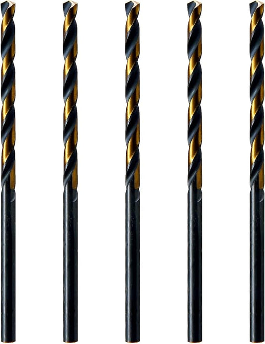 MAXTOOL No.49 5pcs Identical Jobber Length Drills Dia 0.073" HSS M2 Twist Drill Bits Wire Gauge Gage Numbered Straight Shank Drills; JBN02H10R49P5