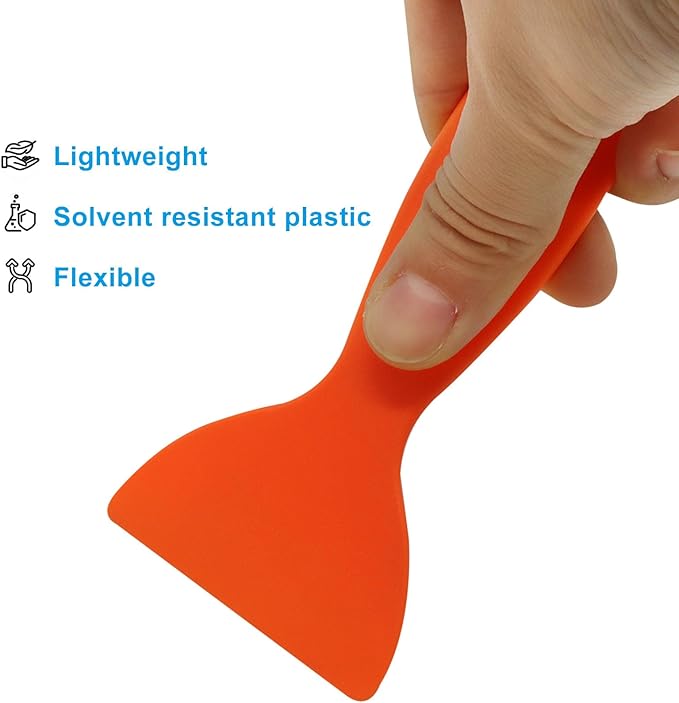12 Pcs Plastic Putty Knife Scraper Set, 2 Inch Flexible Spackle Knife for Drywall Finishing, Plaster Scraping, Patching and Painting, Decals and Wallpaper Removal