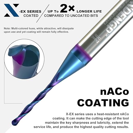 Up Cut Ball Nose Router Bit for CNC, 1/16 inch Cutting Diameter and 1/2 inch Cutting Length 1/4 inch Shank with NACO Coated Carbide Spiral End Mill for Wood 2D/3D Carving
