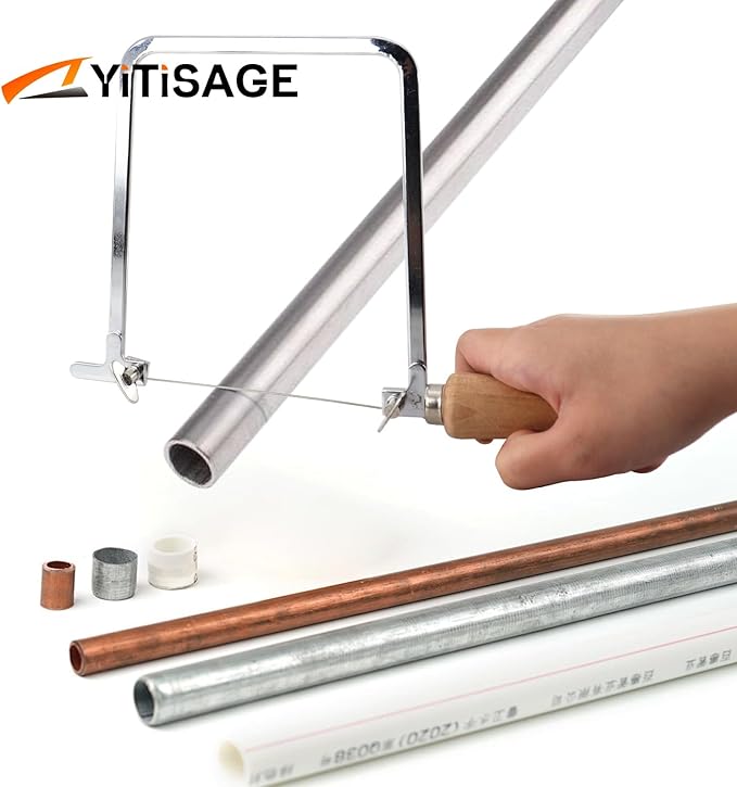 Deep Coping Saw With Diameter 1mm Diamond Wire for Woodworking, Plastic, Rubber, and Soft Metal Cutting