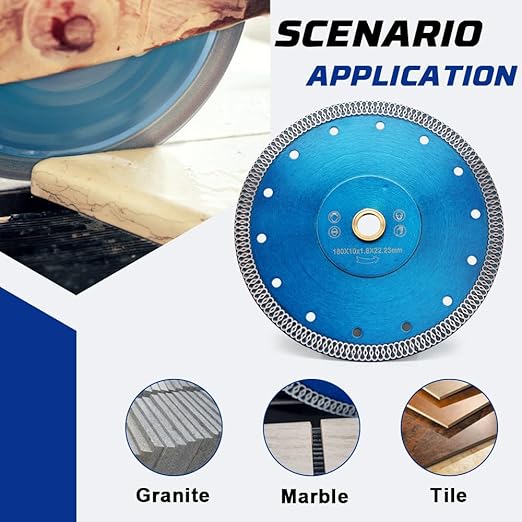 YIJING Tile Blade 7" Super Thin Diamond Porcelain Cutting Blade for Granite Marble Ceramic Tile