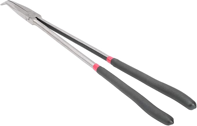 Professional 45 Degree Curved Nose Pliers Long Handle Steel Hand Tools for Electrical Work and DIY Projects Tool Steel Plastic 400mm 16in
