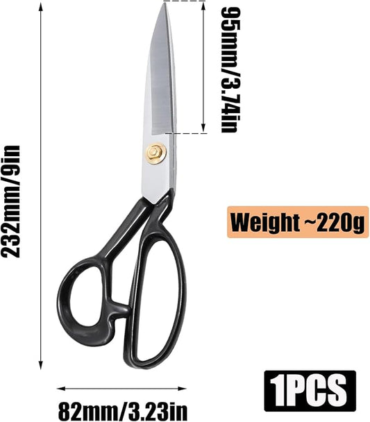 9 Inch Sharp Sewing Scissors for Fabric Cutting Metal Scissors Sewing Shears Heavy Duty