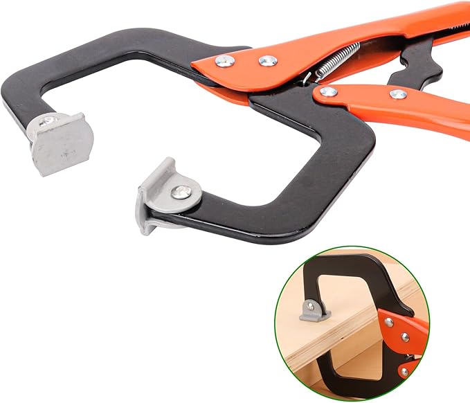 3 Pack 11 Inch Locking C Clamp, Versatile C Clamp Locking Pliers, Heavy Duty Vice Grips for Home Improvement, Welding & Workshop