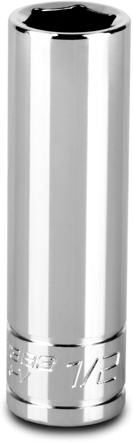 Capri Tools 1/2-Inch Deep Socket, 3/8-Inch Drive, 6-Point, SAE