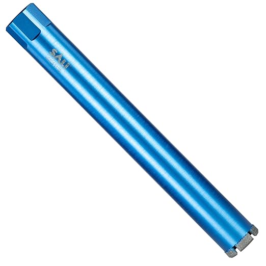 SALI Wet Diamond Core Drill Bits 2"/52mm Diameter, 15"/380mm Drilling Depth Concrete Core Drill Bit, 1-1/4-7" Thread Core Bit Turbo Laser-Welded Segments with Rebar, Brick, Block, Masonry, Stone