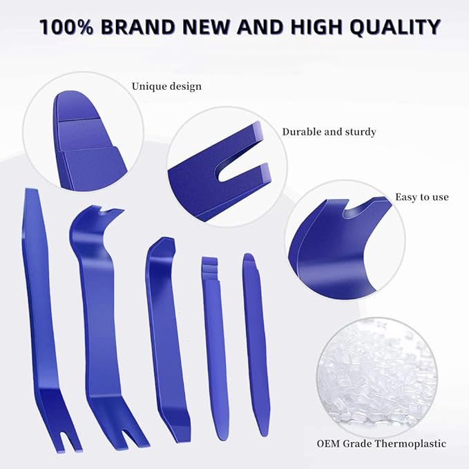 6 Pcs Auto Trim Removal Tool Kit, for No-Scratch Removal Tool Kit for Car Panel & Audio Dashboard Dismantle