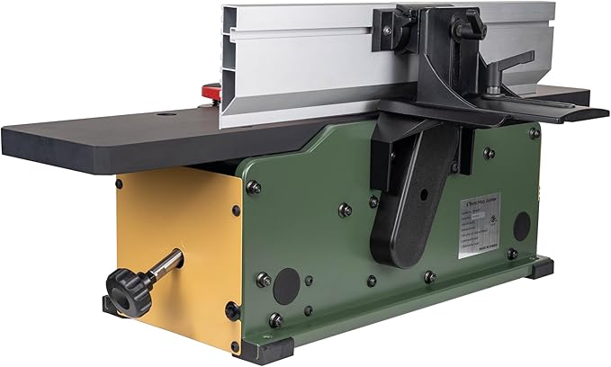 Cutech 40160HB 6-Inch Spiral Cutterhead Benchtop Jointer with teflon-Coated Aluminum Tables, 12 TC Inserts, 19-5/8??Aluminum Fence, and a 10-amp Motor (Rifle Green, 6 inch)