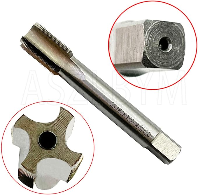 ASZLBYM HSS Tap And Die Set,Machine Thread Tap And Round Thread Die Right Hand (5/8-32)