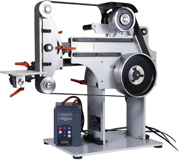 Belt Sander Grinder 72inch Belt Metal Polishing Machine Variable Speed Knife Grinder with Reversible Base 220V