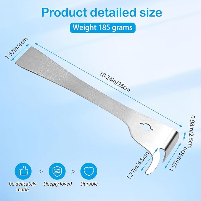 Beekeeping Stainless Steel Hive Scraper Tool J Hook Multi-Functional Hive Tool for Beekeepers(1 Pcs)