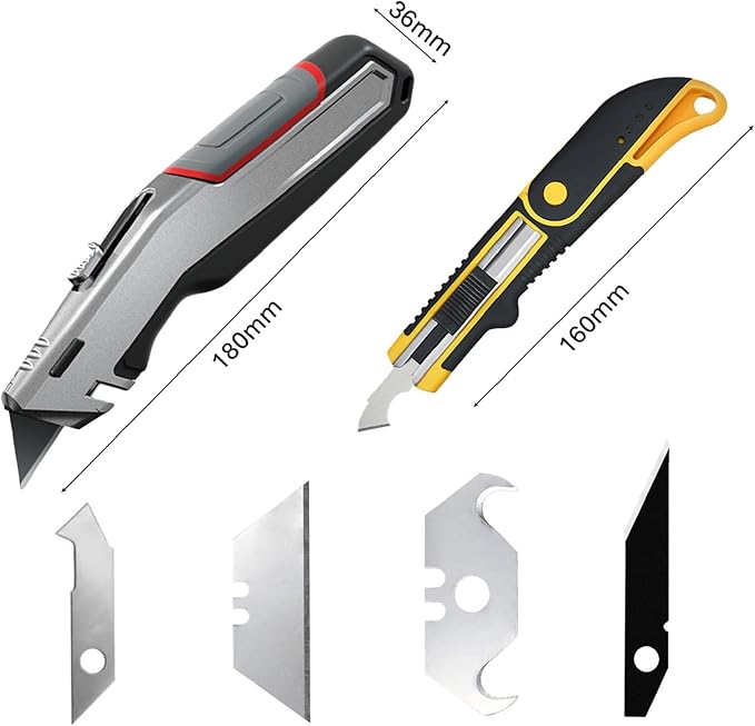 ACCUFINE Acrylic Sheet Cutter Tool Plexiglass Cutter and Utility Knife Comes with 40 Blades in 4 Types.
