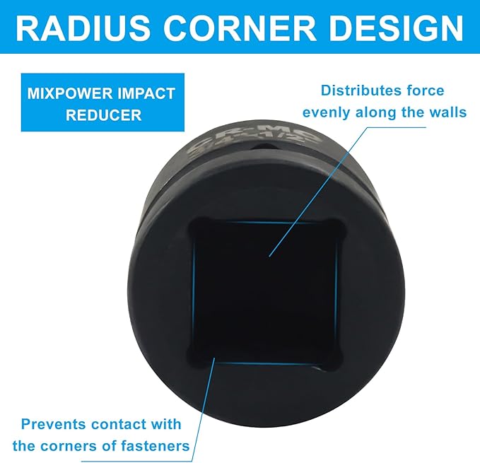 3/4" Female to 1/2" Male Impact Socket Adapter, Black Wrench Socket Adapter For Impact Driver