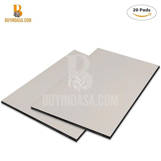 Indasa Rhynosoft Foam Sanding Pads - 4.5" x 5.5", Hook and Loop, 1200 Grit, Redline, Flexible, Tear-Resistant, Ideal for Automotive, Wood, & Finishing (Pack of 20 Pads)