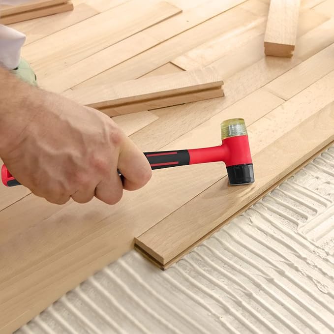 Rubber Mallet, Rubber Mallets Hammer, Double-Face Hammers, Small Rubbers Mallet, Rubberes Hammer for Vinyl Flooring, Tile, Crafts, Jewelry Making