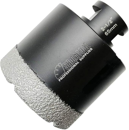 SHDIATOOL Diamond Core Drill Bits 2-1/2 Inch for Porcelain Ceramic Tile Marble 5/8"-11 Hole Saw 65mm