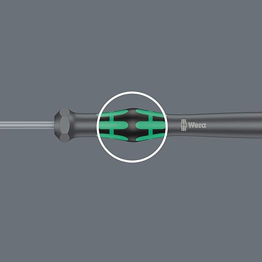 Wera 05118128001 Kraftform Micro 2069 Nutspinner Electronics Precision Screwdriver, 3/32" Head, 60mm Blade Length