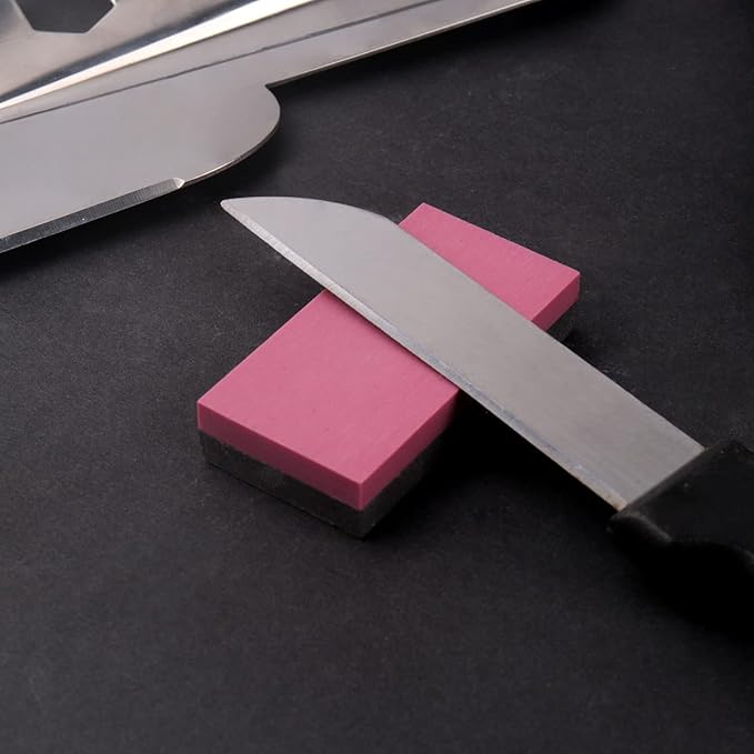 Small Sharpening Stone,2 in 1 Dual Sided 800#/3000# Combination Pocket-sized Whetstone,Coarse/Fine Polishing Boron Carbide and Red stone (1.97x0.98x0.39inch)