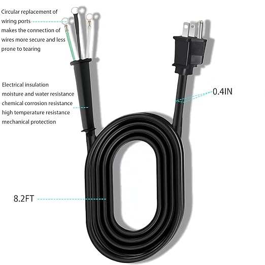 95104L S-KILSAW Circular Saw Replacement Cord - Heavy-Duty Specification Power Cord, Suitable for SPT77WM, SPT78W, SPT70WM Replacement Power Cords, SKIL Saw Worm Gear Drive Saw Tool M77 77 Accessories