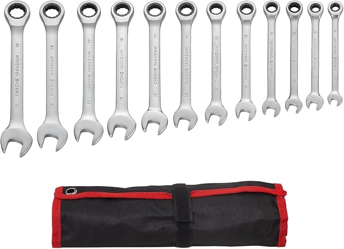 Hantinstom 12pcs Wrench Set ??Versatile Ratchet Wrenches Set for Efficient Automotive Repairs - Professional Grade Combination Wrench Set