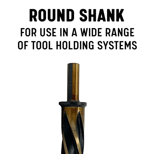 Drill America 15/16" Bridge/Construction Reamer with 1/2" Shank, Black and Gold Finish, KFD Series